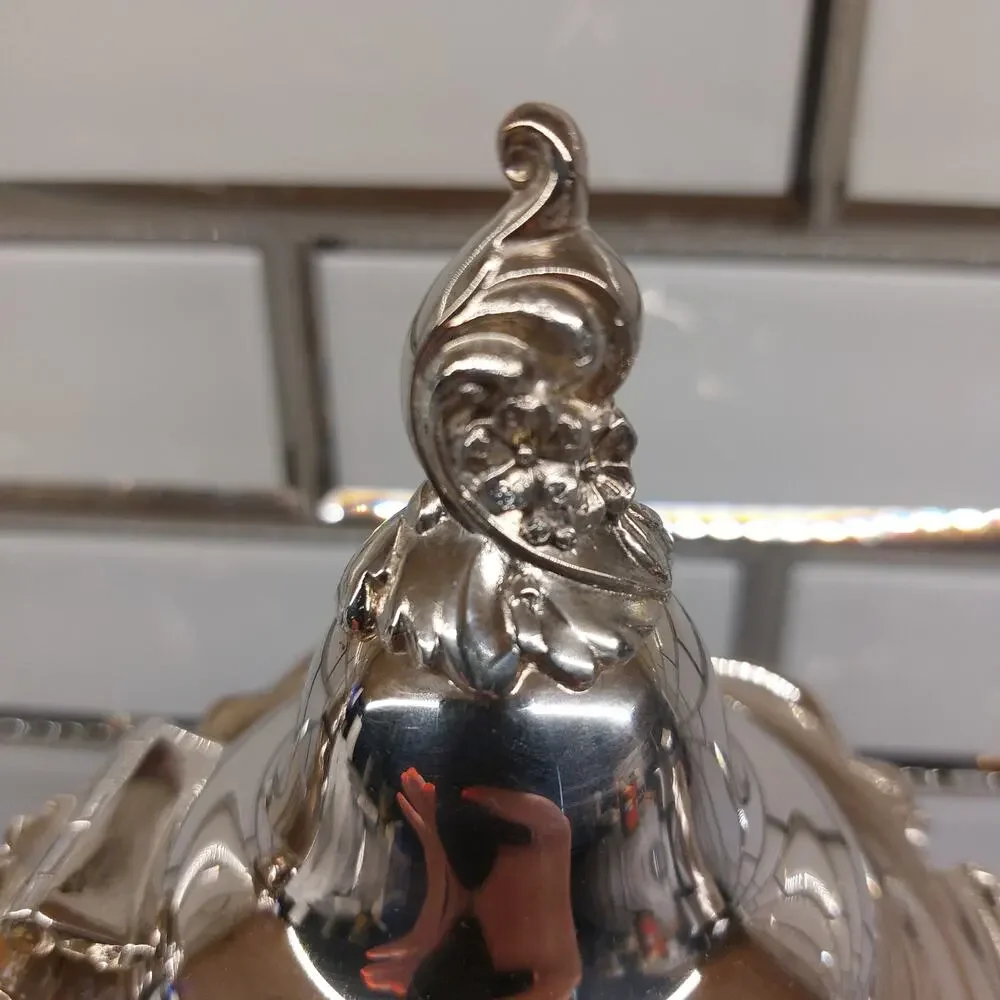 Wallace Baroque Silverplate Coffee Tea Pot Set Sugar Creamer 282 283 284 Ornate